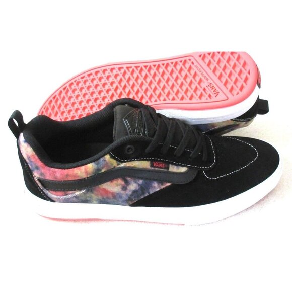 Vans Men's Kyle Walker Tie Dye Terry Black Multi Color Lace Up Skate Shoes NIB - Picture 2 of 5